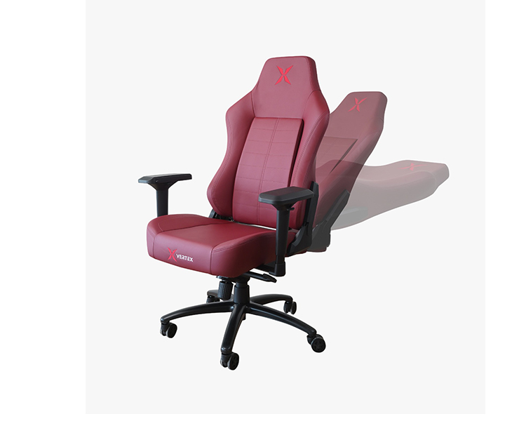Gaming Chair: Vertex Imperion Gaming Chair Bordeaux Leather